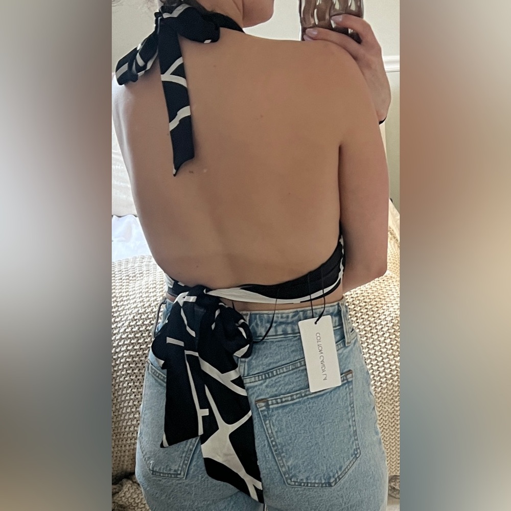 Low Cut Open Back Top